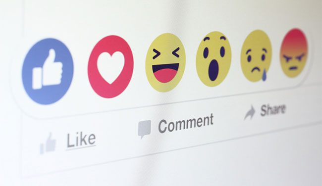 facebook post reations